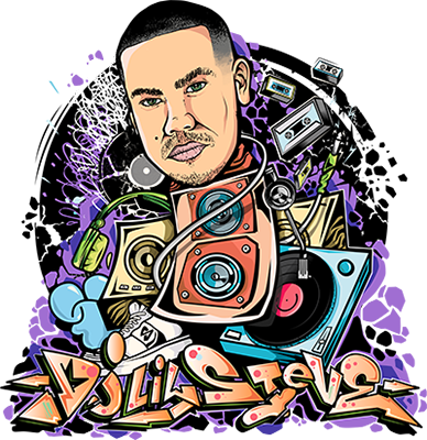 DJ Lil Steve cartoon logo